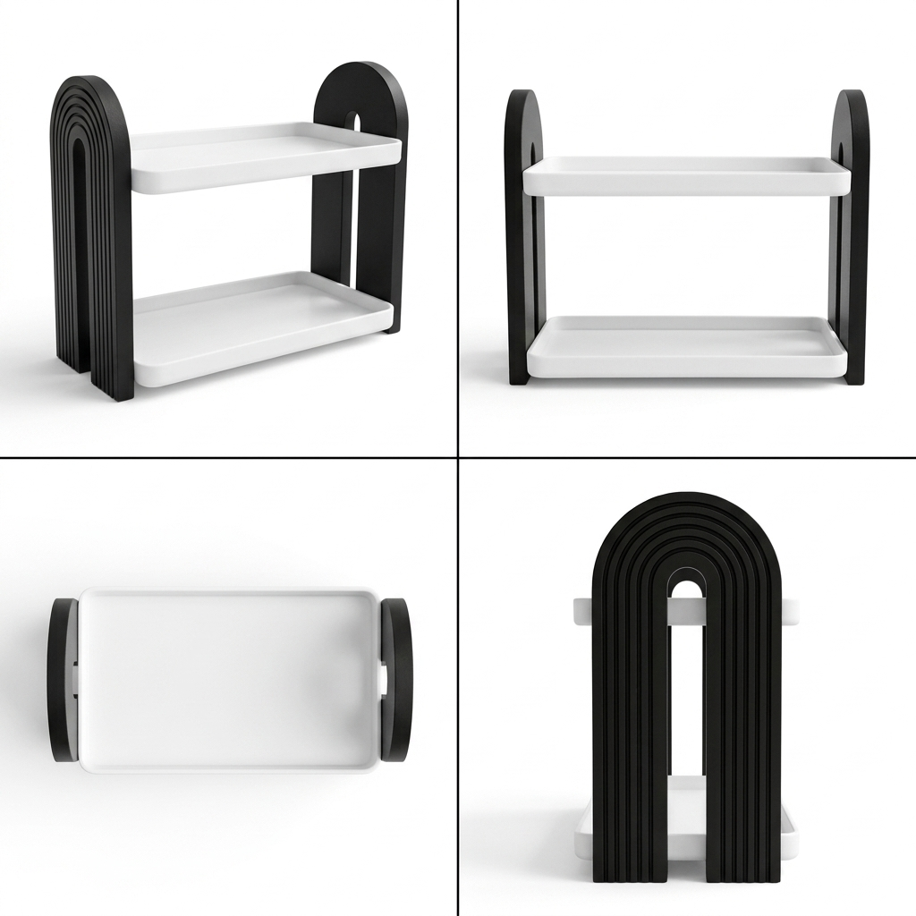 3D Printed Premium 2 Tier Arch Style Shelf