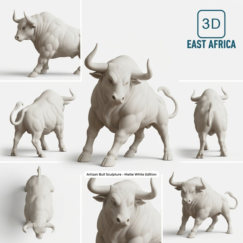 3D Printed Bull Sculpture - The Bull