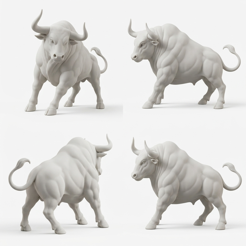 3D Printed Bull Sculpture - The Bull