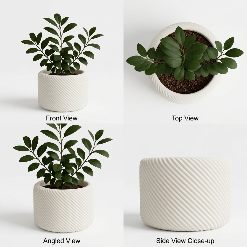 3D Printed Modern Claudia Planter & Botanical Plant Pot