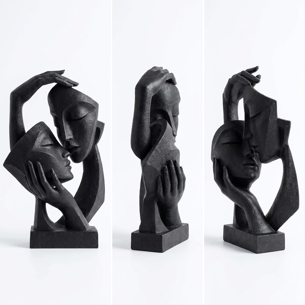 3D Printed Abstract Couple Sculpture