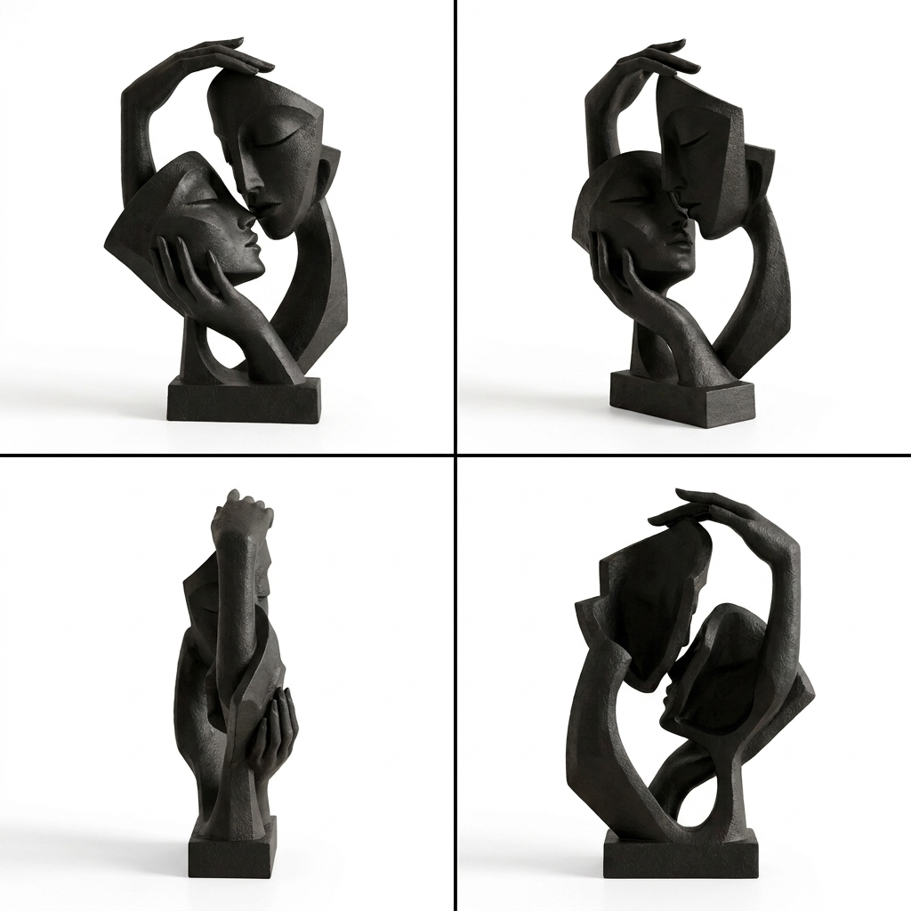 3D Printed Abstract Couple Sculpture