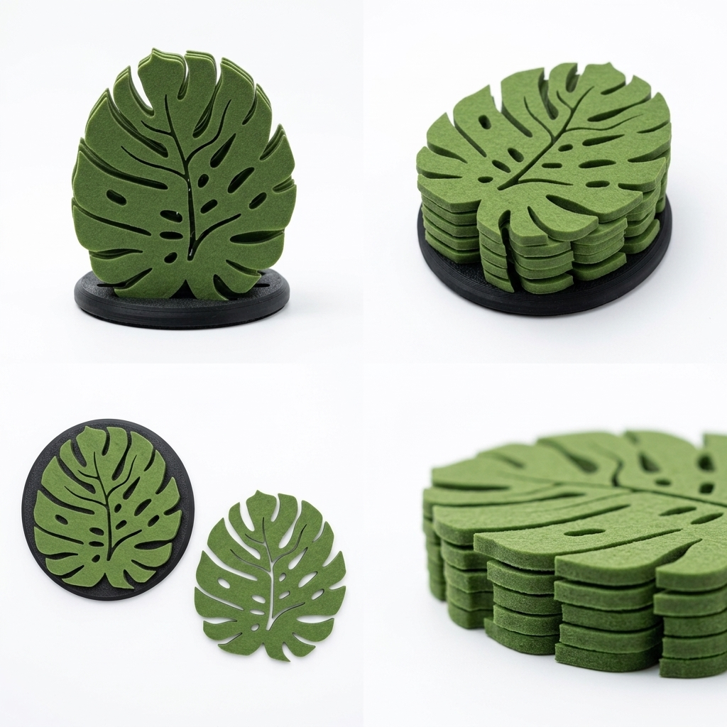 3D Printed Modern Monstera Leaf Coaster