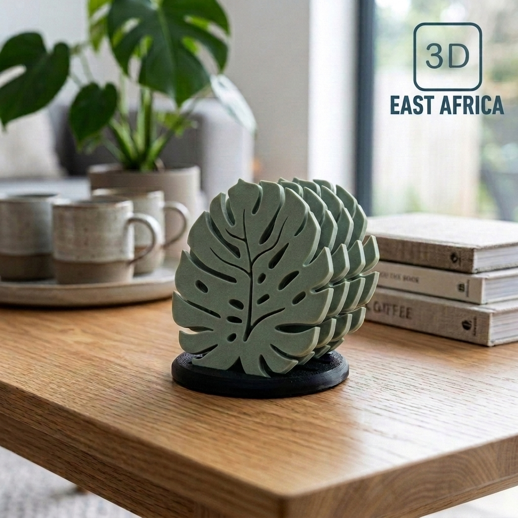 3D Printed Modern Monstera Leaf Coaster