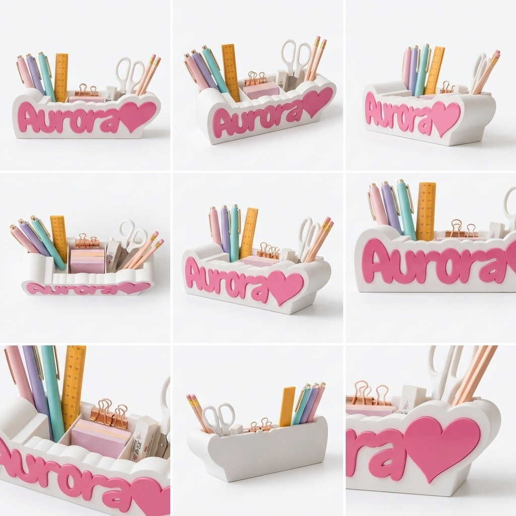 3D Printed Customizable Desk Organizer