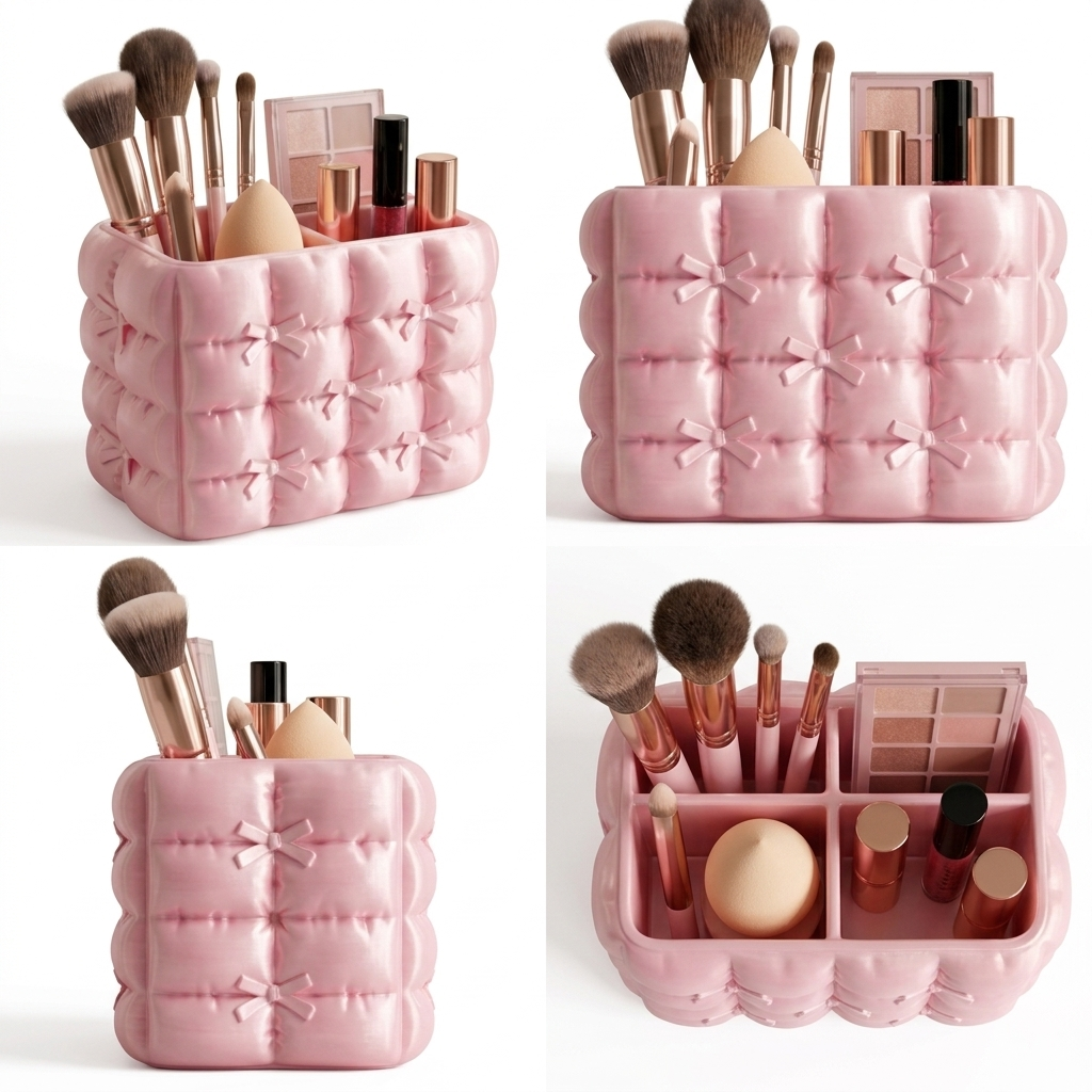 3D Printed Cute Aesthetic Makeup Organizer