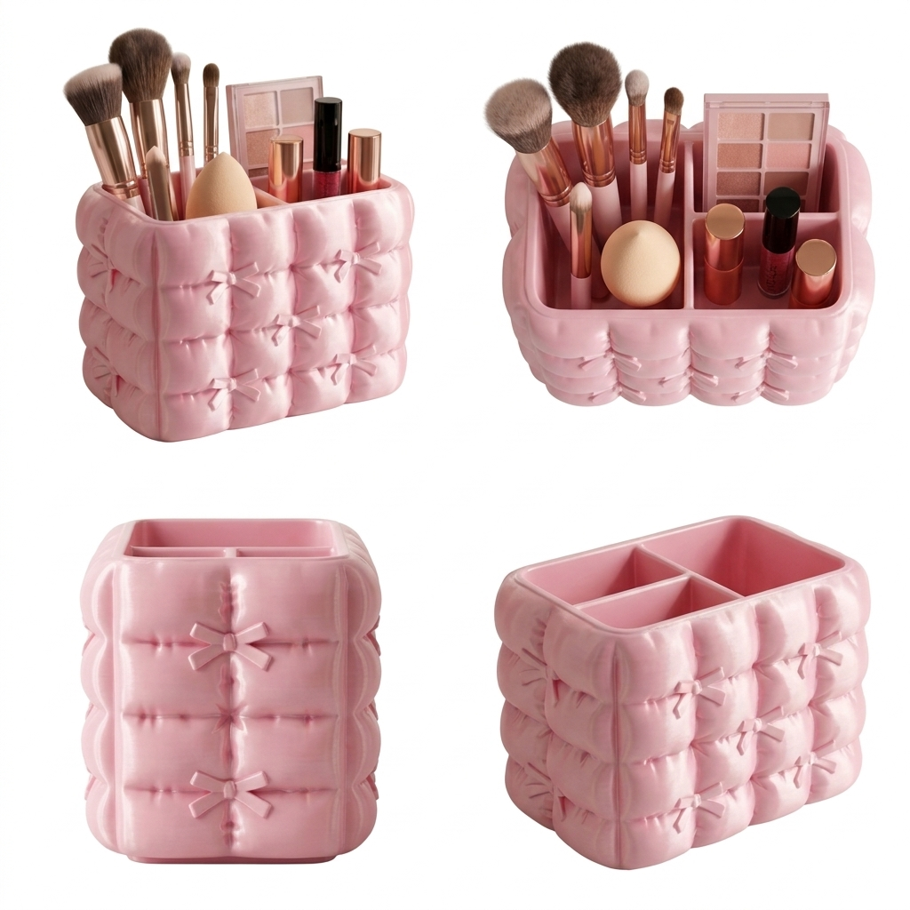 3D Printed Cute Aesthetic Makeup Organizer