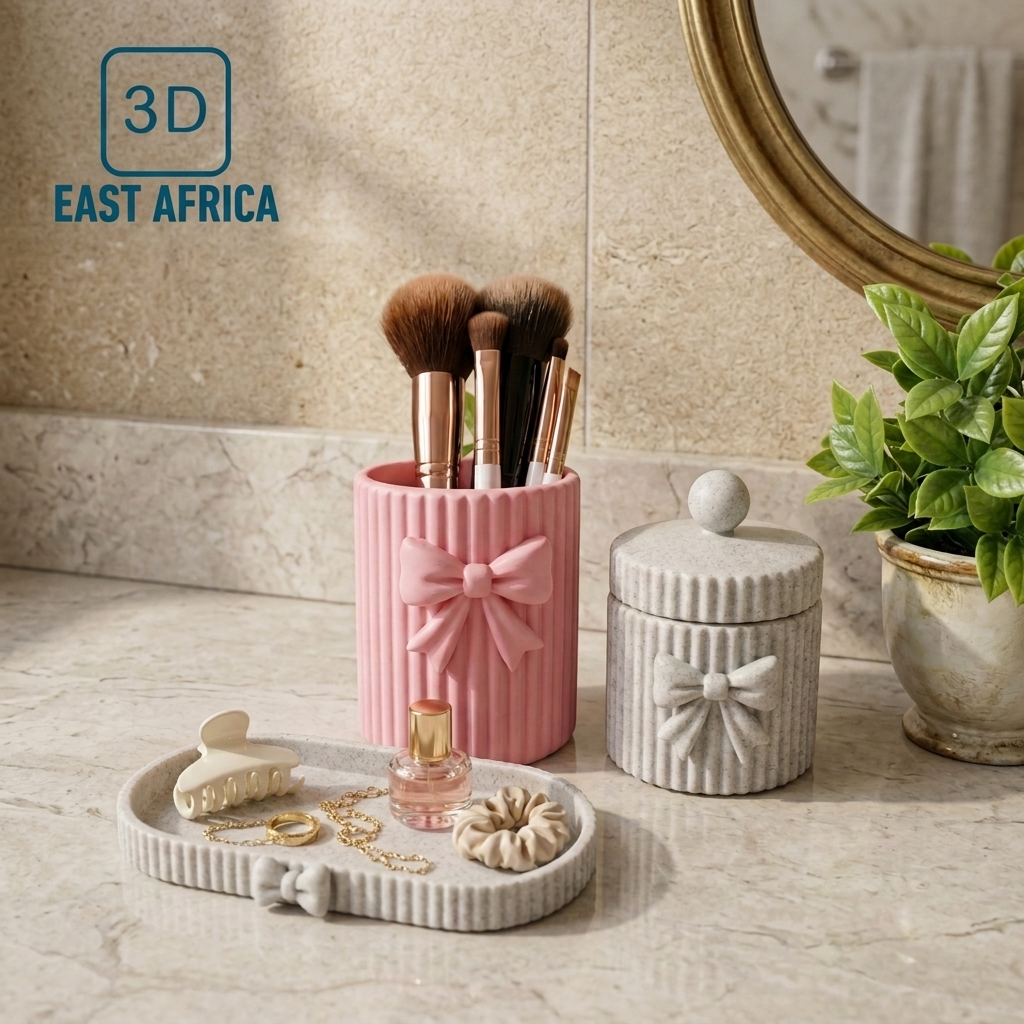 3D Printed Bathroom Storage & Organizer Set