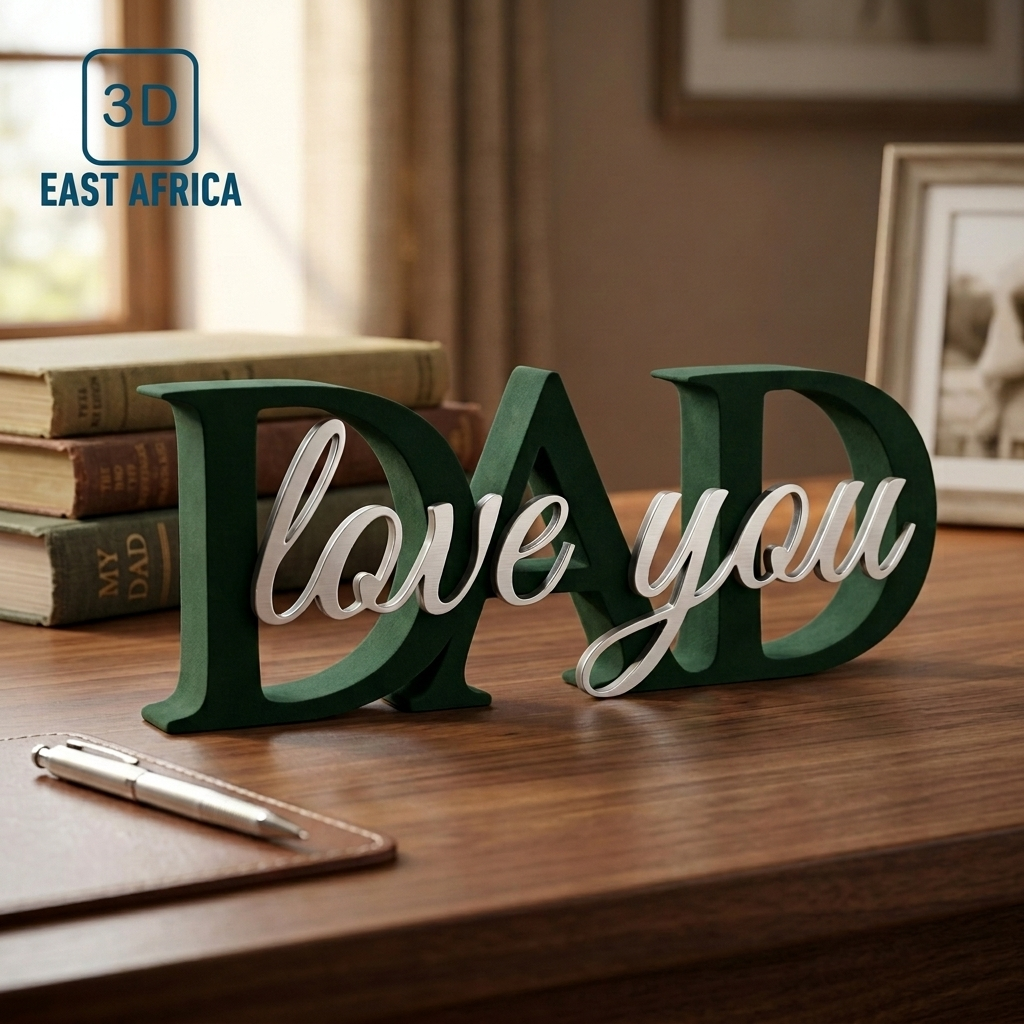 3D Printed DAD Love You Decorative Piece
