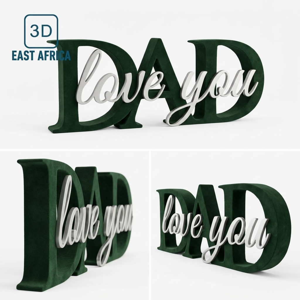 3D Printed DAD Love You Decorative Piece