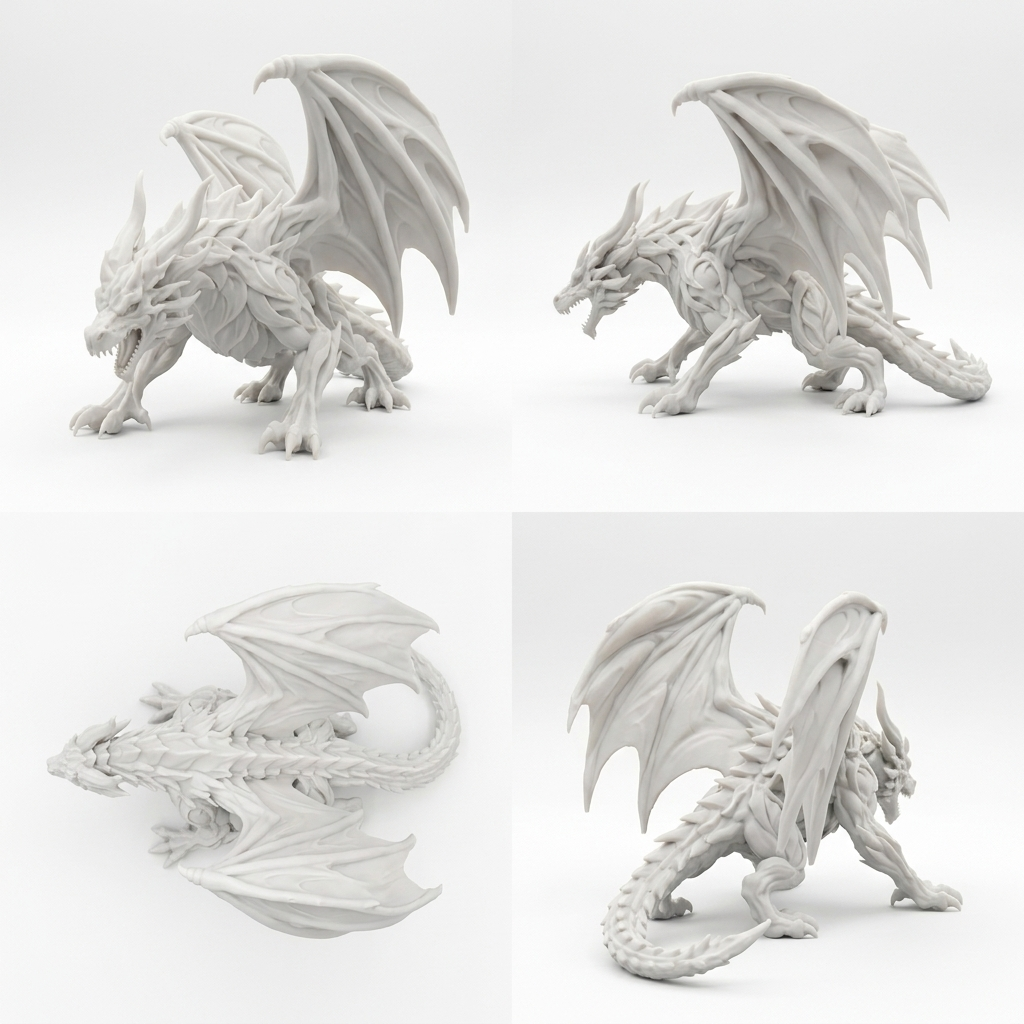 3D Printed Fantasy Dragon Décor