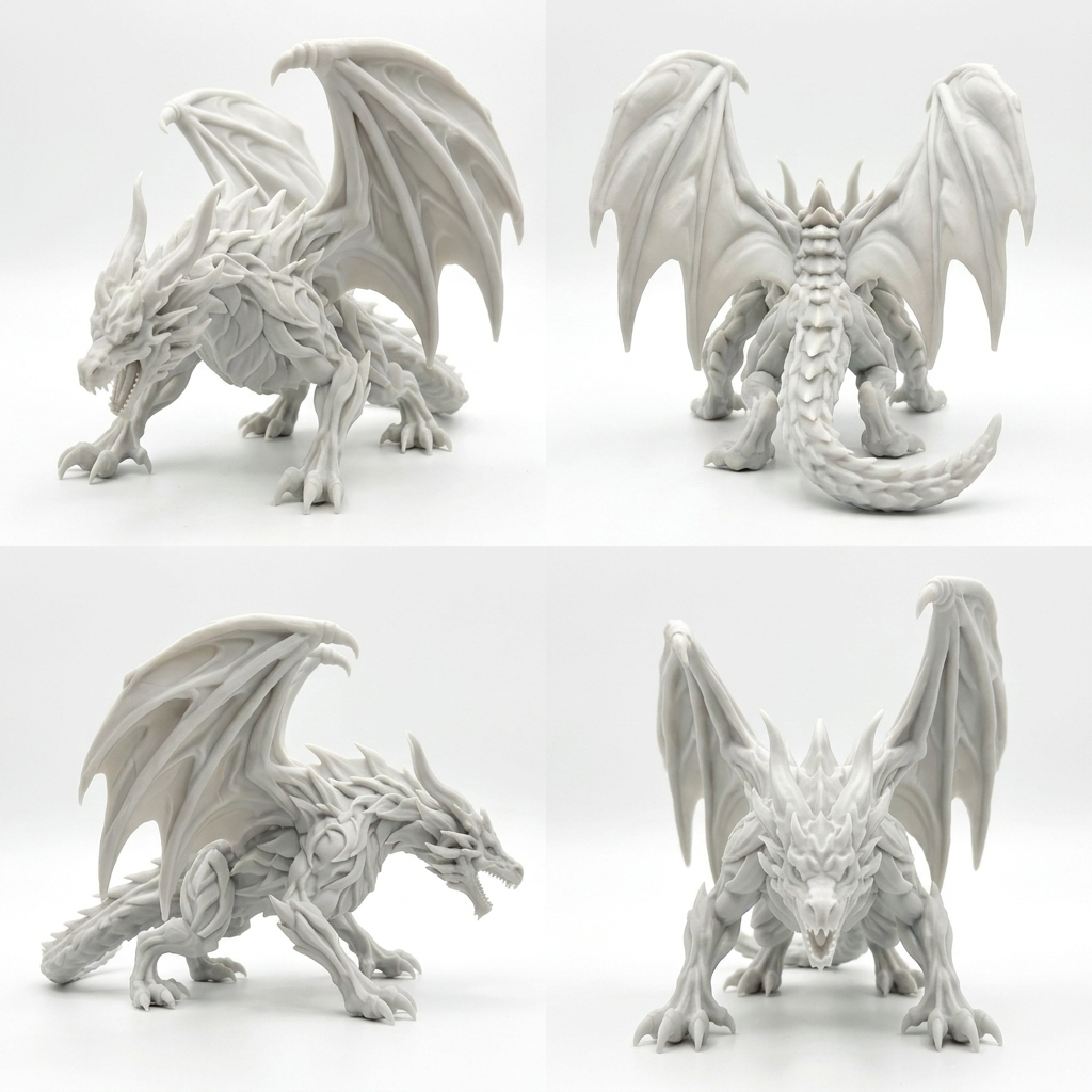 3D Printed Fantasy Dragon Décor