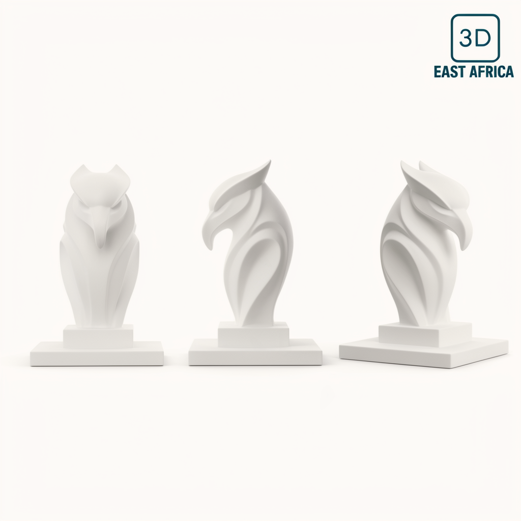 3D Printed Modern Eagle Sculpture