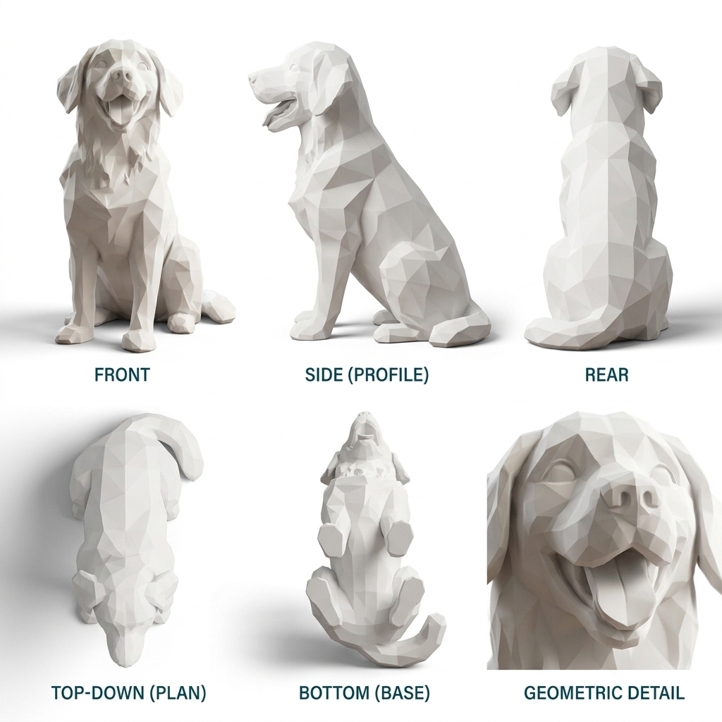 3D Printed Premium Golden Retriever