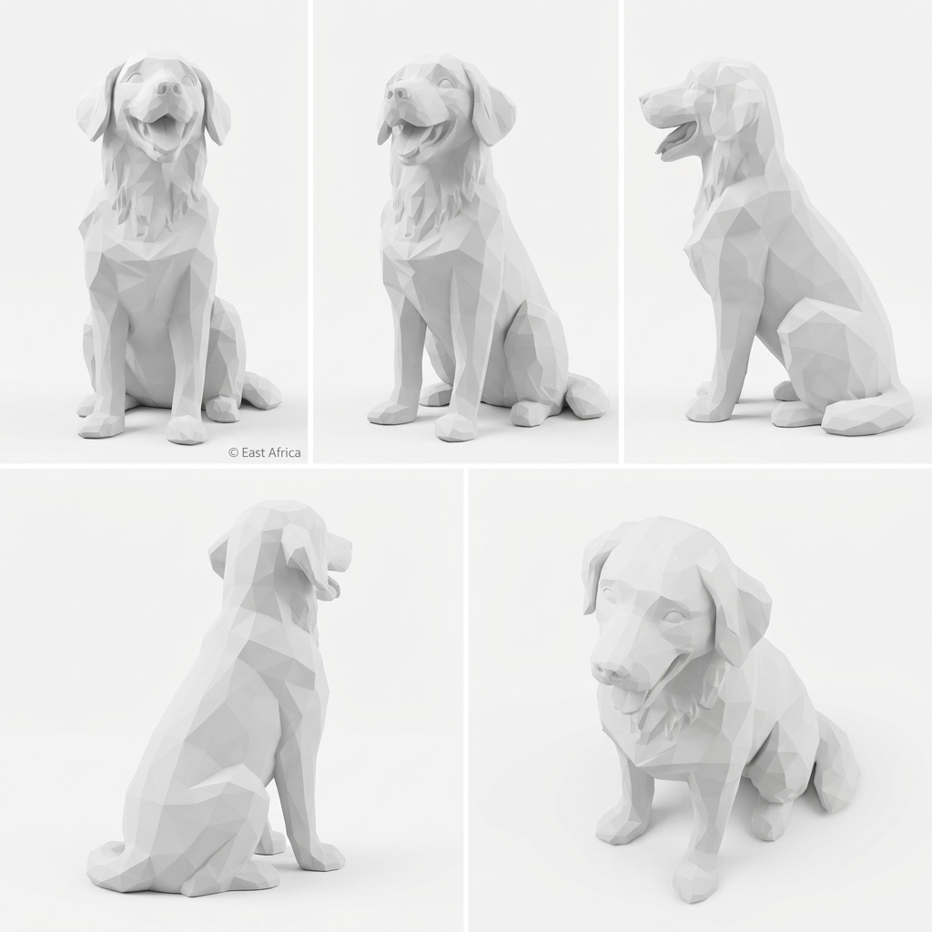 3D Printed Premium Golden Retriever