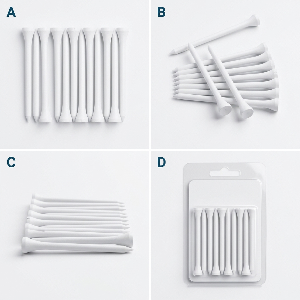 3D Printed Reusable Golf Tees – Pack of 10