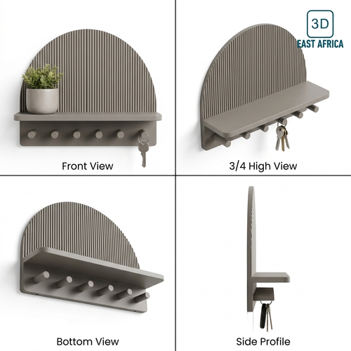 3D Printed Arch Line Wall Shelf & Key Holder