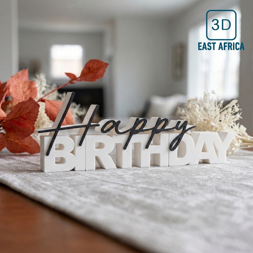 3D Printed Happy Birthday Stand
