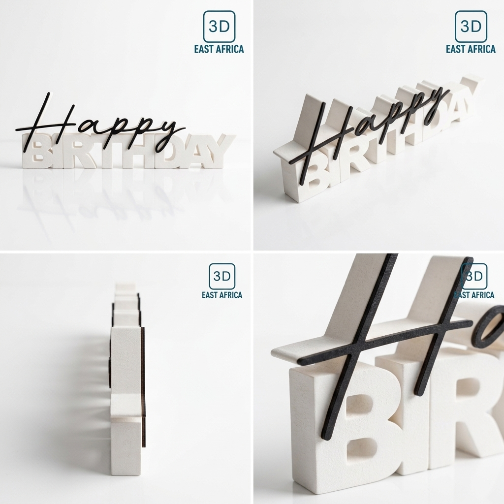 3D Printed Happy Birthday Stand