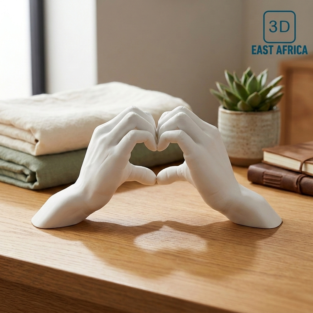 3D Printed Heart Hand Love Hand