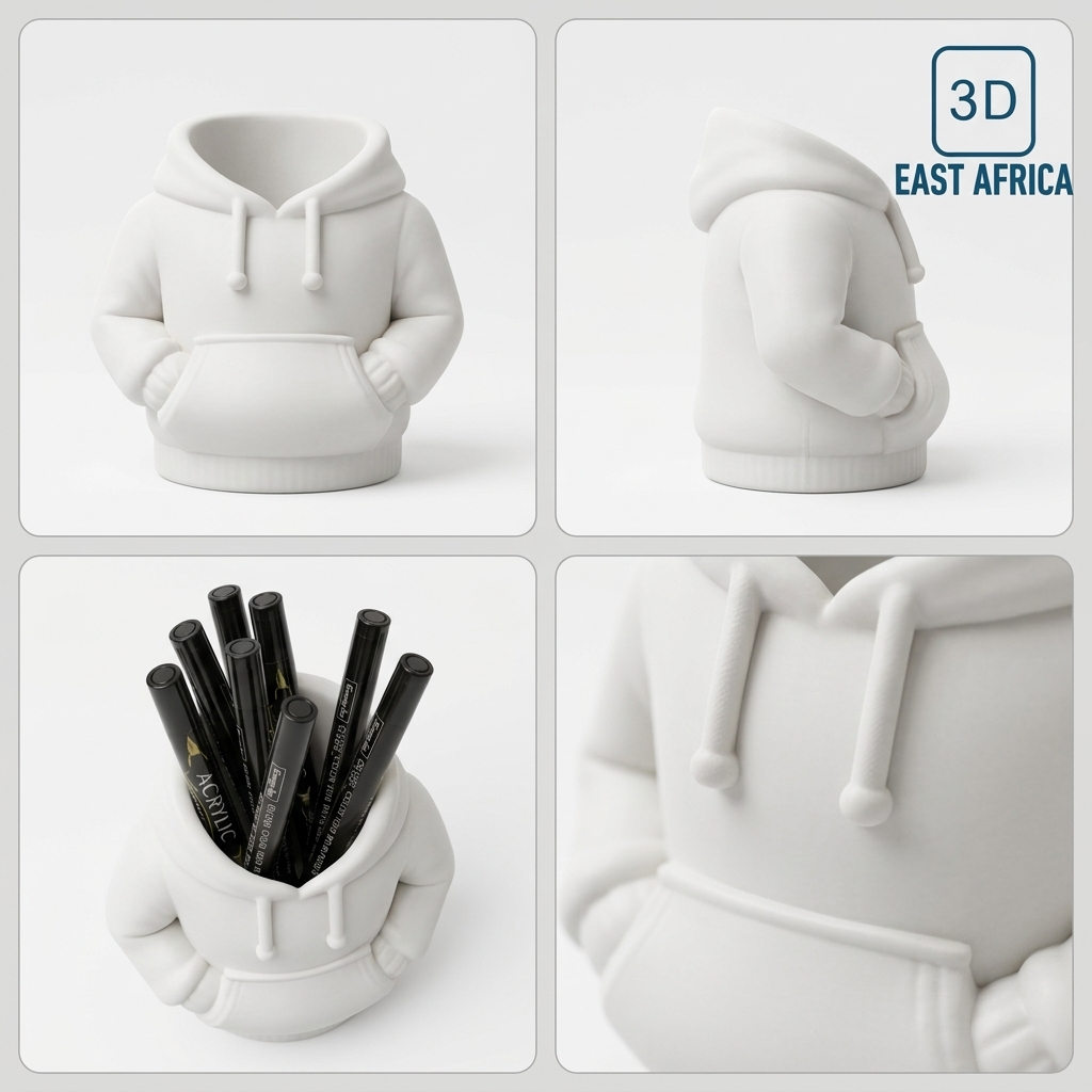 3D Printed Hoodie Pen and Brush Organizer