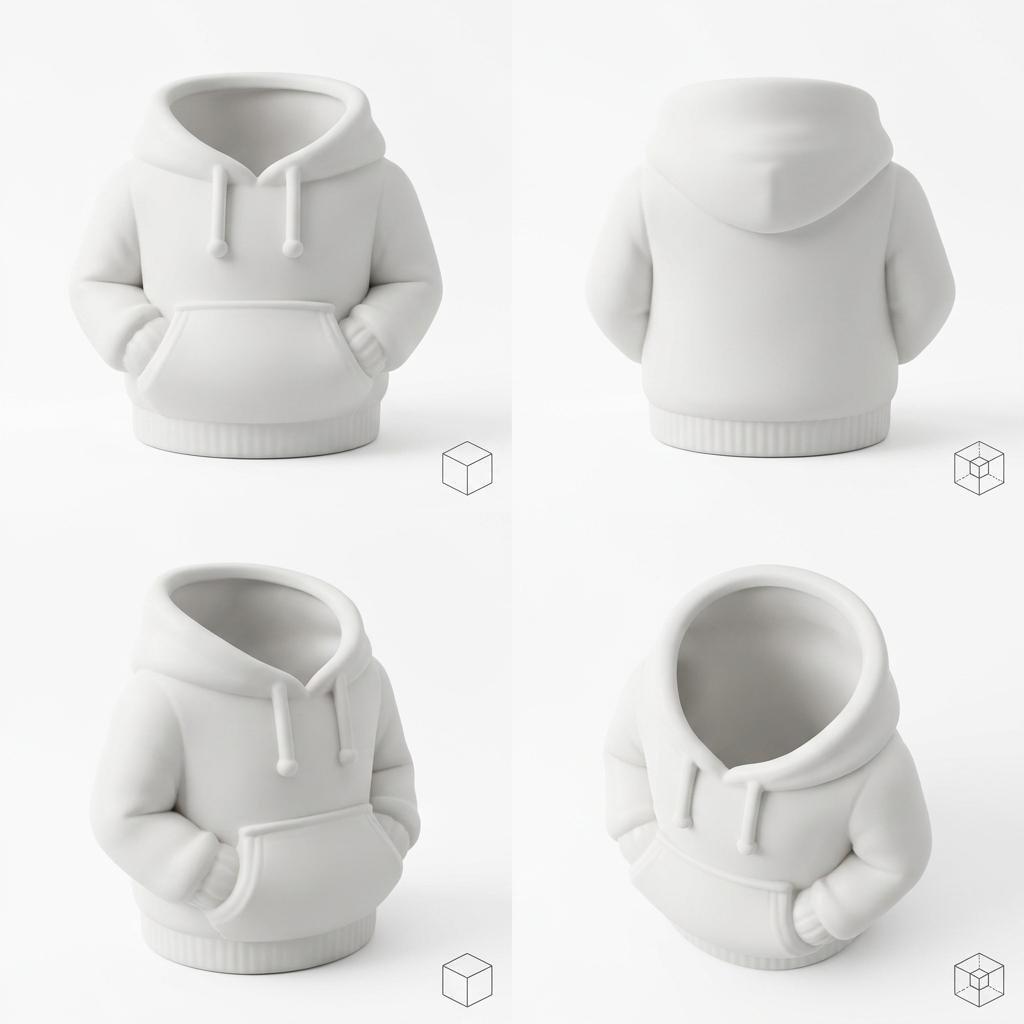 3D Printed Hoodie Pen and Brush Organizer