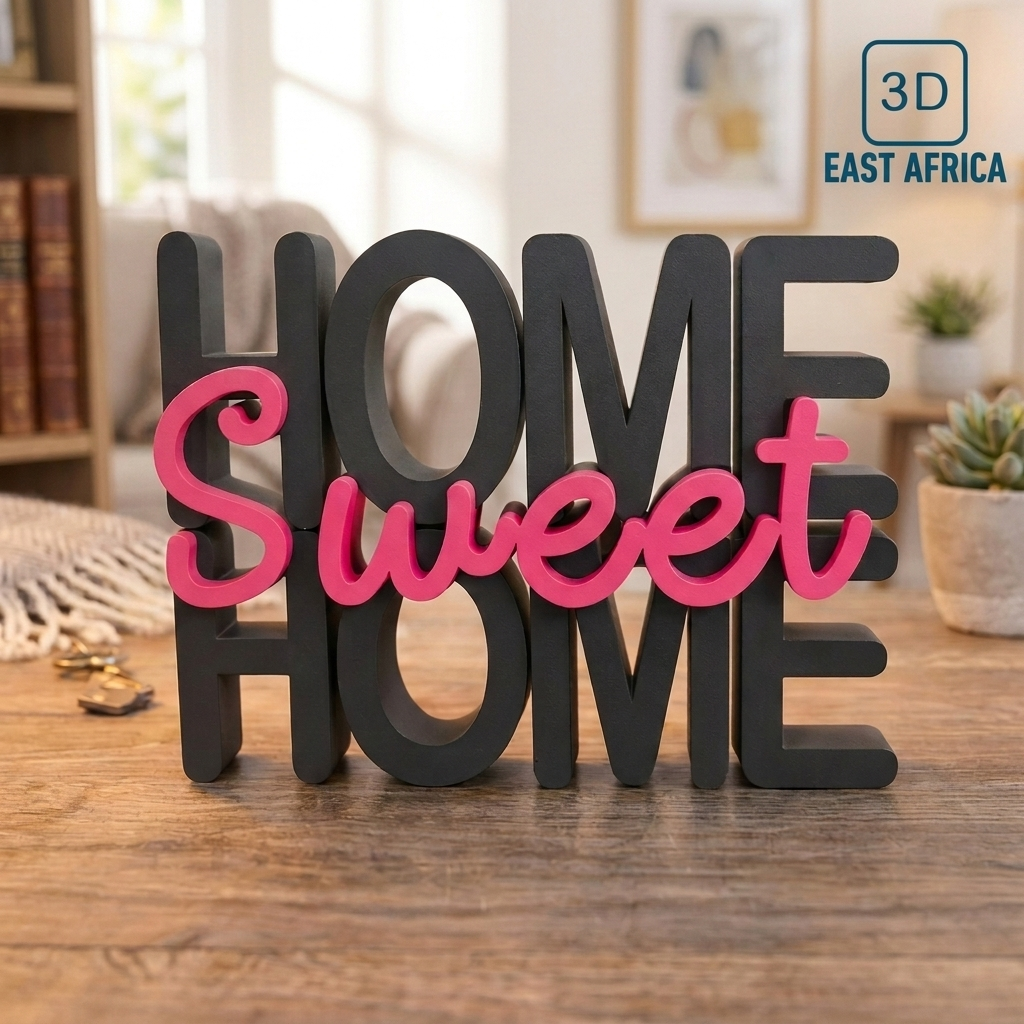 3D Printed Home Sweet Home Personalized Home Décor
