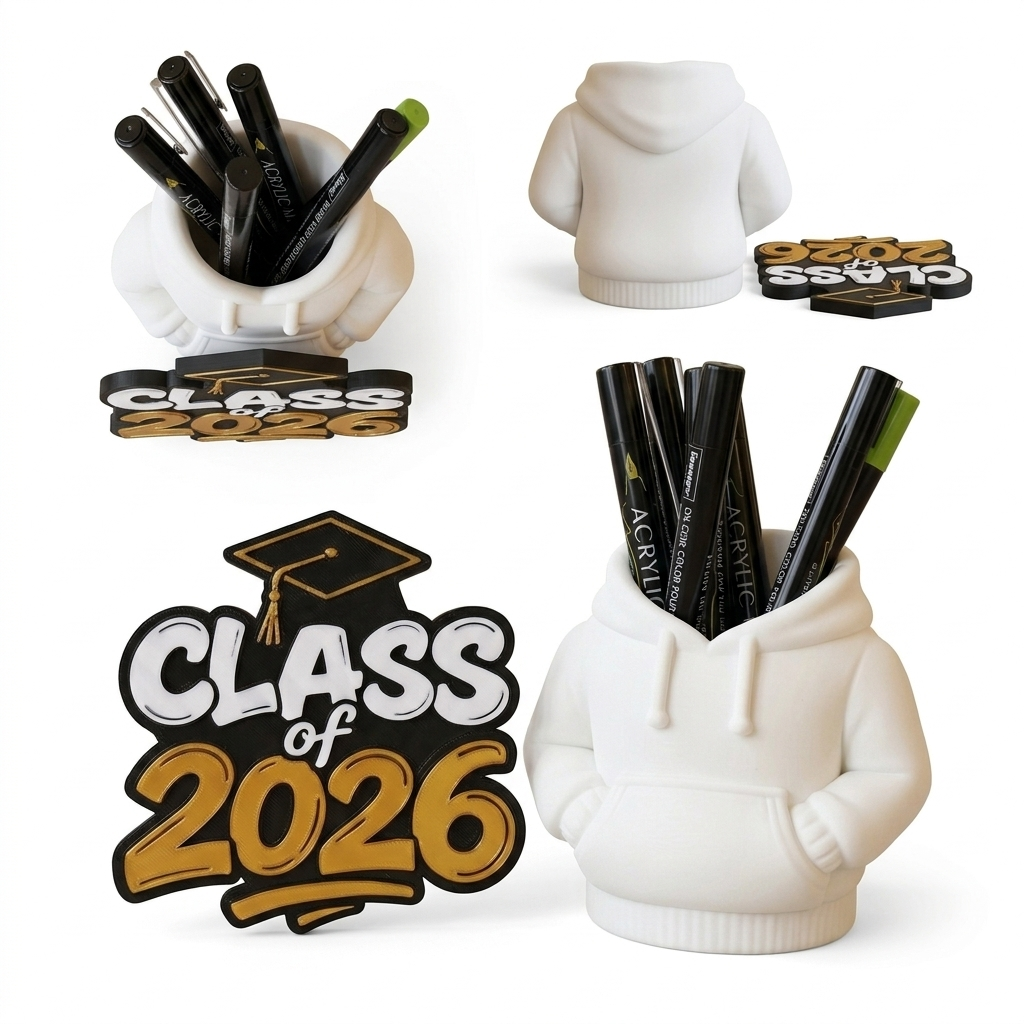 3D Printed Bundle of Hoodie and Class of 2026