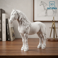 3D Printed Elegant Modern Horse Sculpture