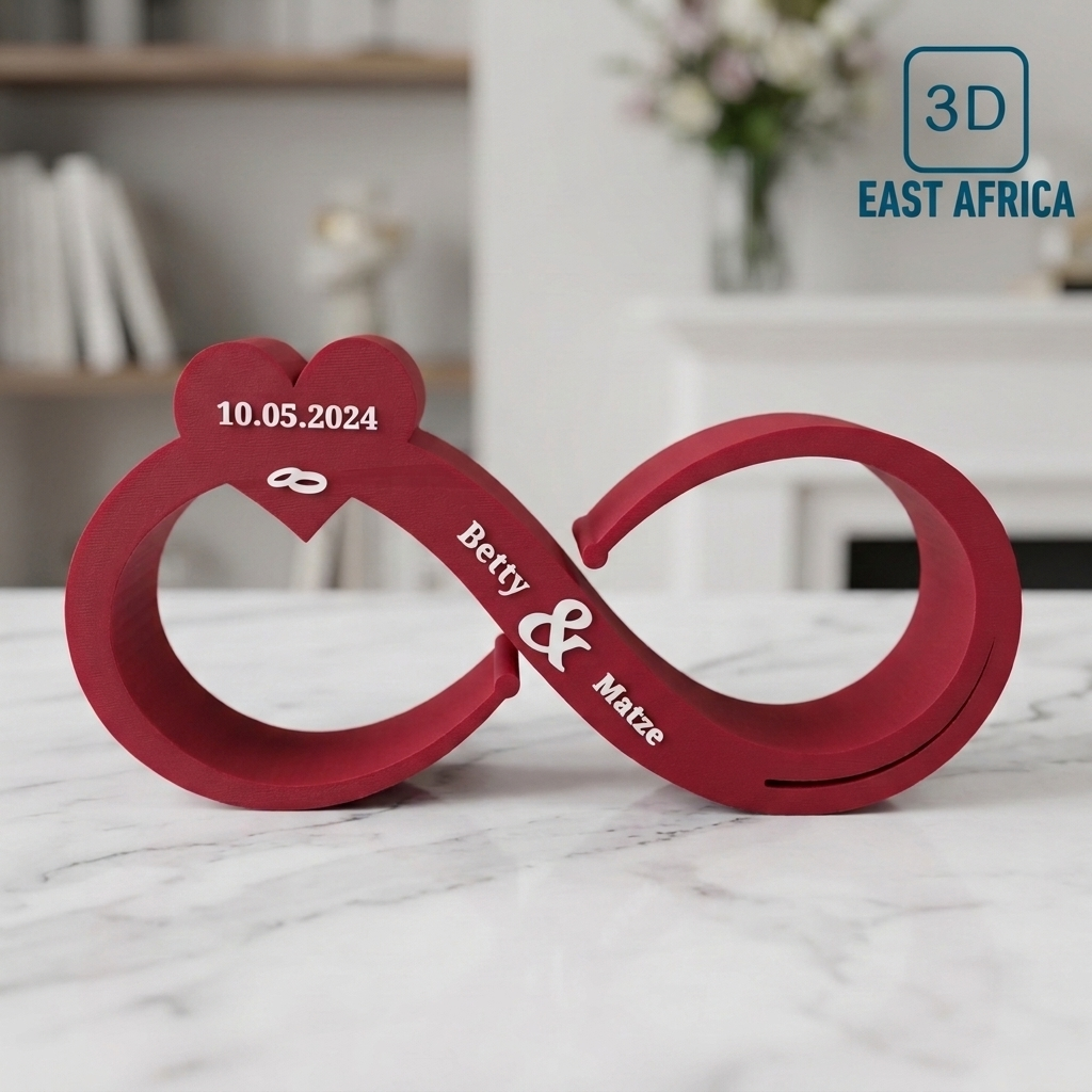 3D Printed Custom Infinity Symbol Sculpture