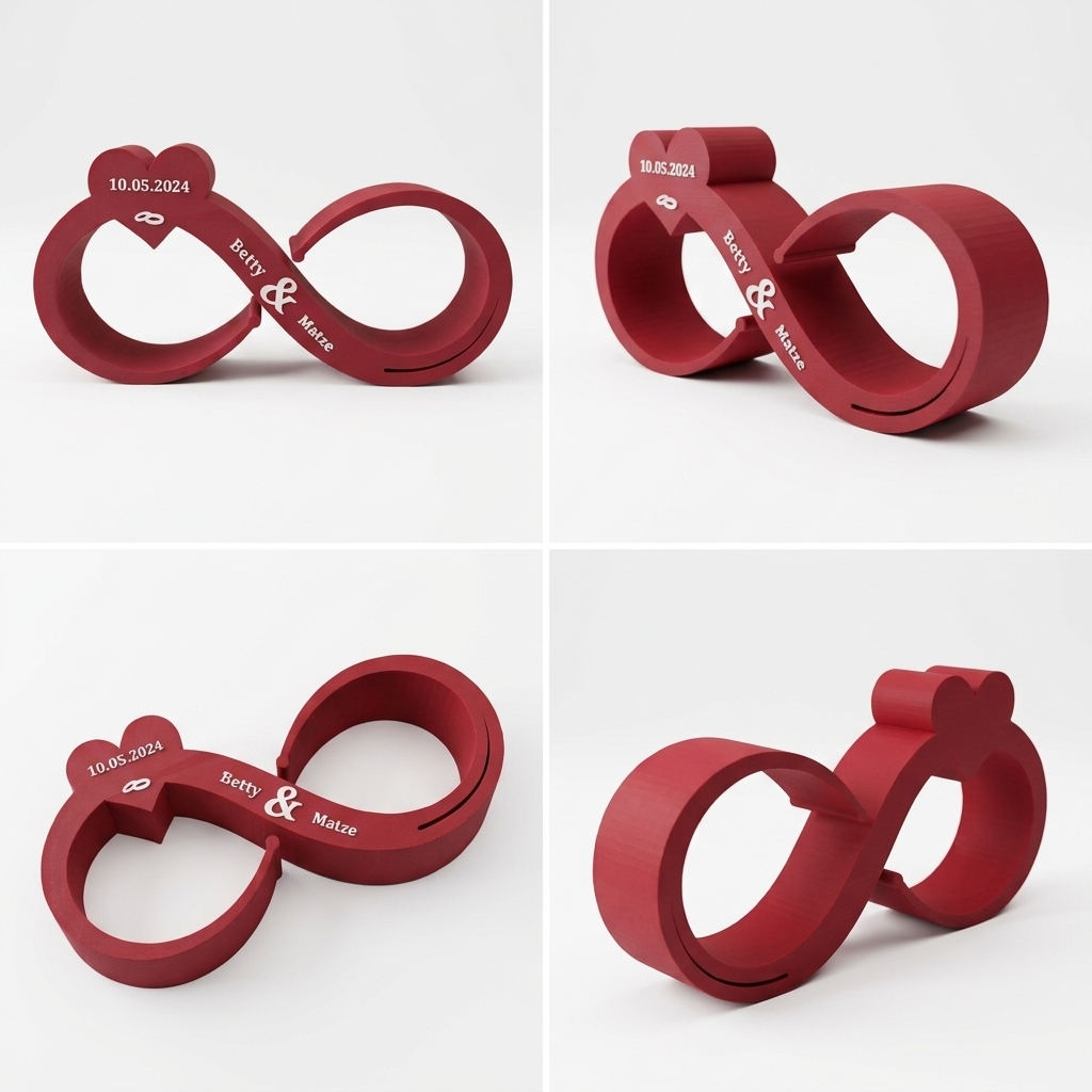3D Printed Custom Infinity Symbol Sculpture