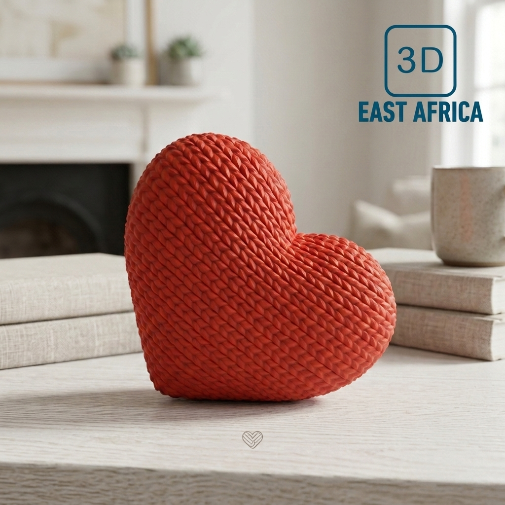 3D Printed Knitted Heart