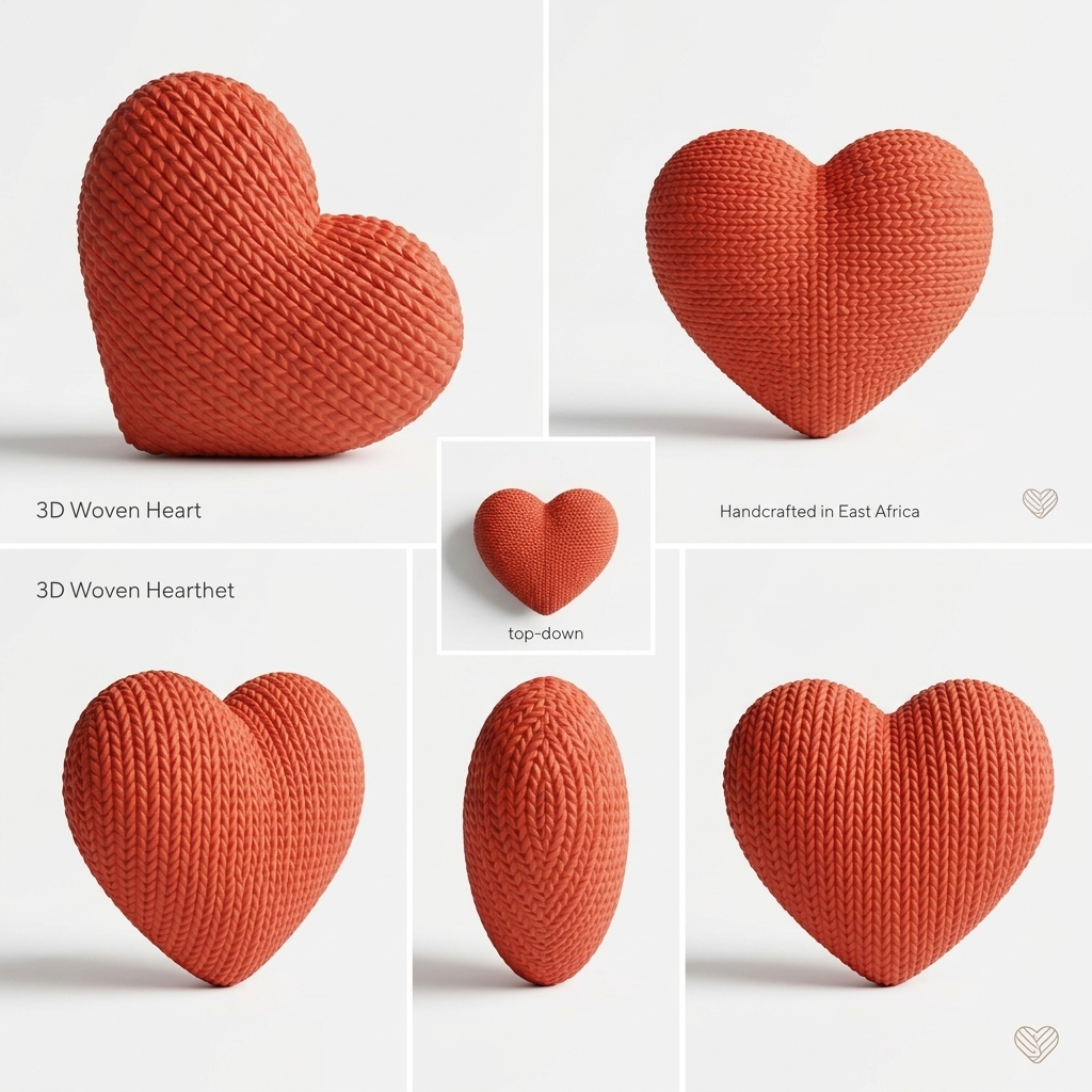 3D Printed Knitted Heart