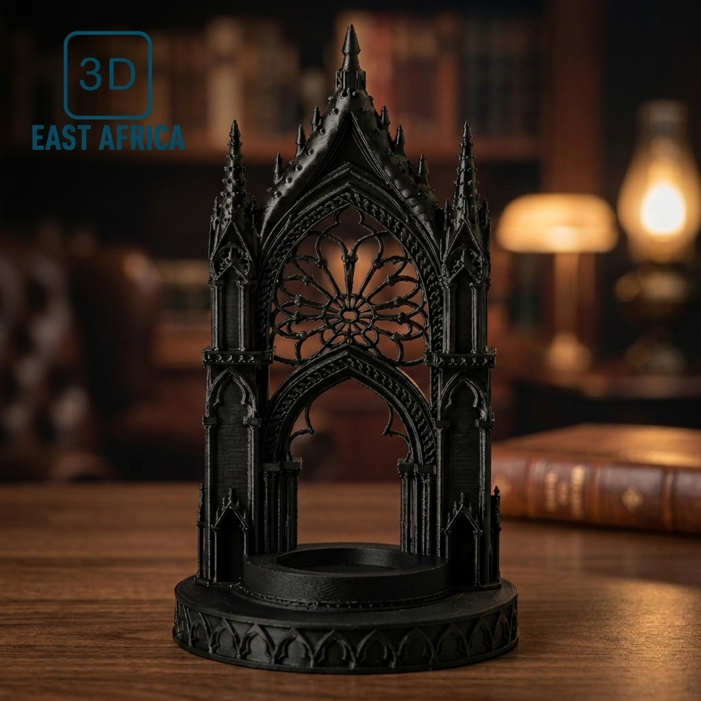 3D Printed Gothic Cathedral LED Candle Holder
