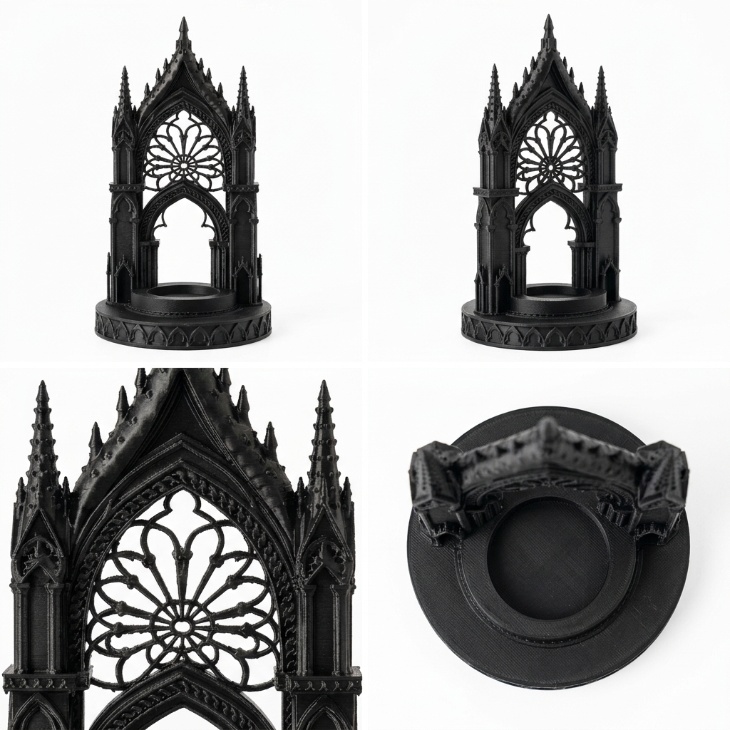 3D Printed Gothic Cathedral LED Candle Holder