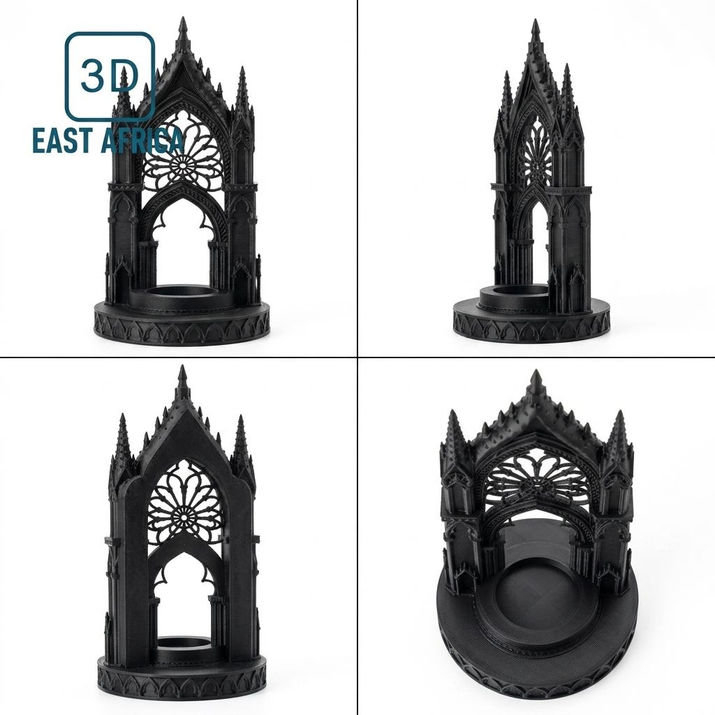 3D Printed Gothic Cathedral LED Candle Holder