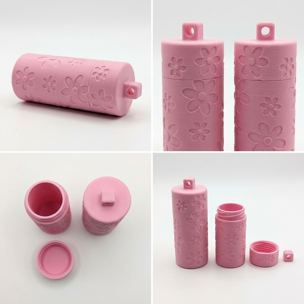 Pack of 3 3D Printed Lipstick Storage Keychain