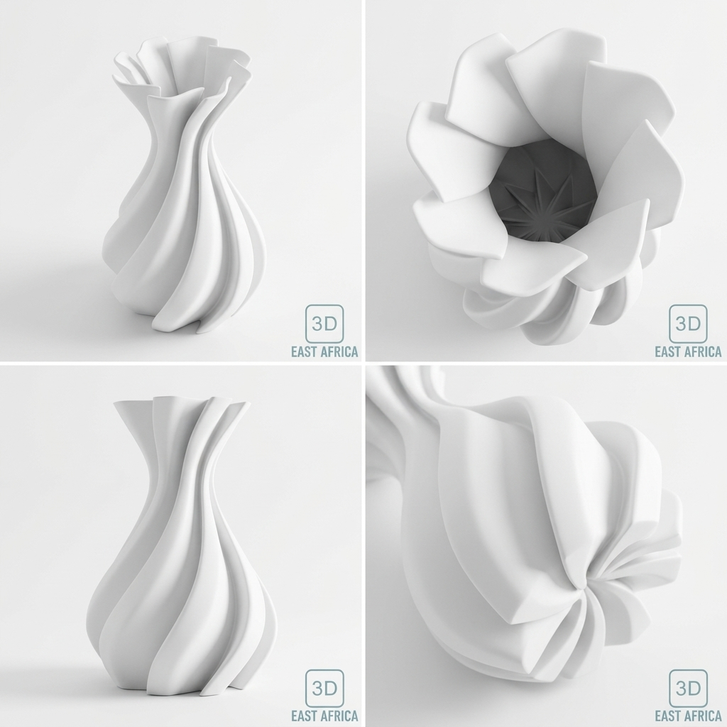 3D Printed Modern Lyra Decorative Vase