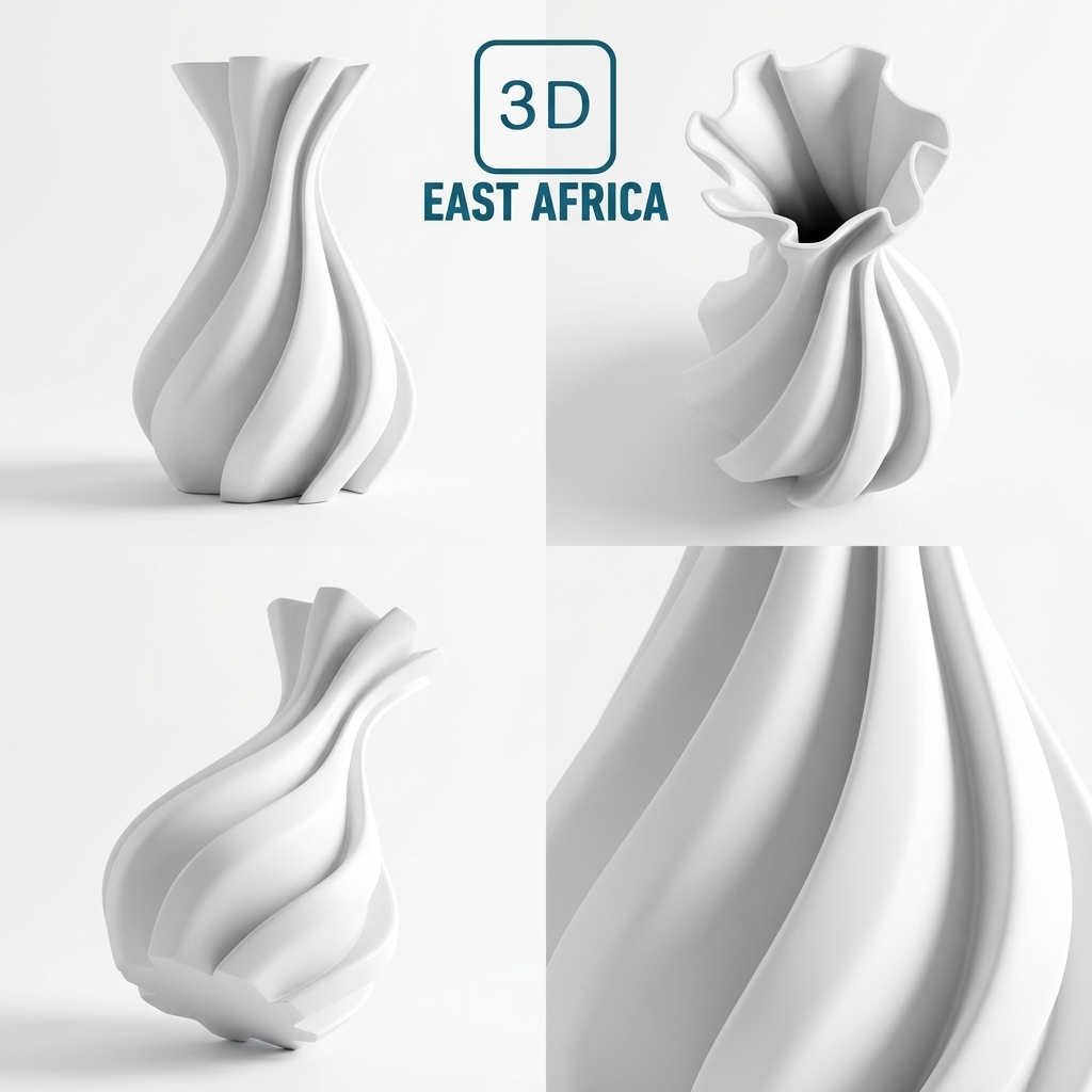 3D Printed Modern Lyra Decorative Vase