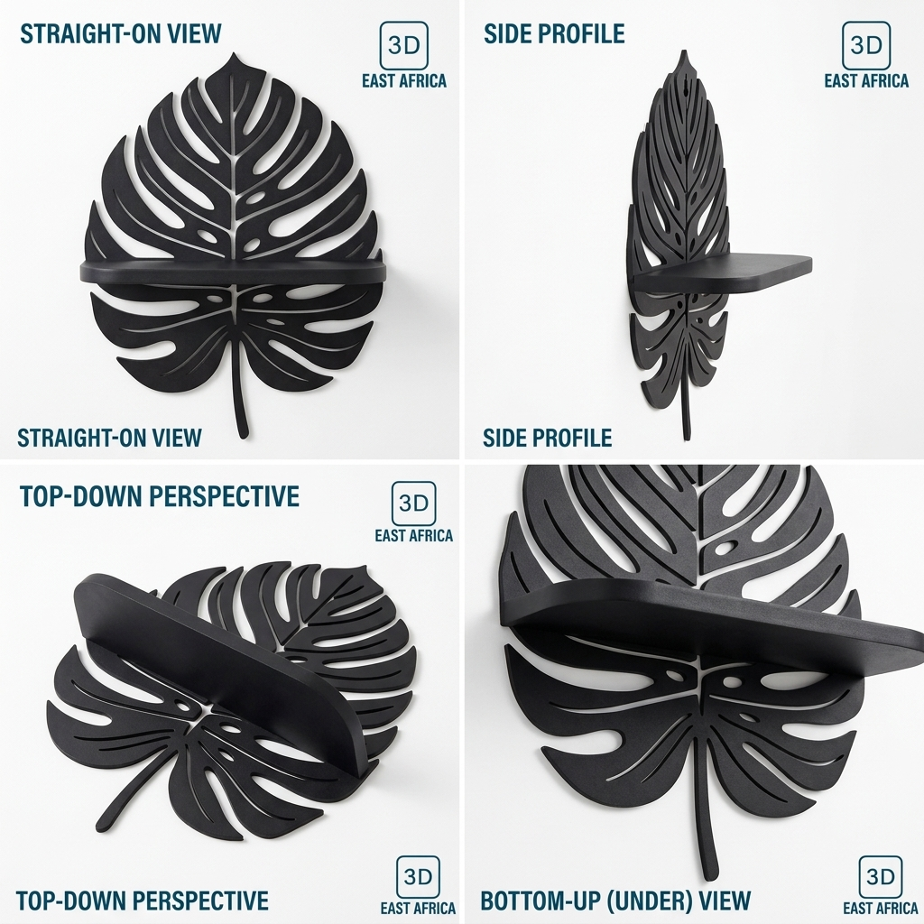 3D Printed Monstera Wall Shelf