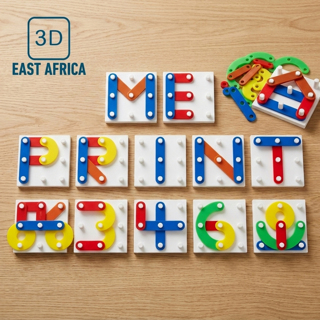 3D Printed Alphabets and Numbers