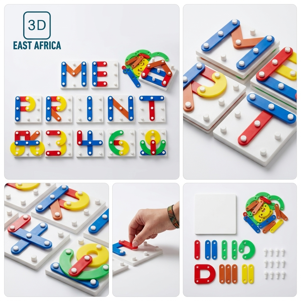 3D Printed Alphabets and Numbers