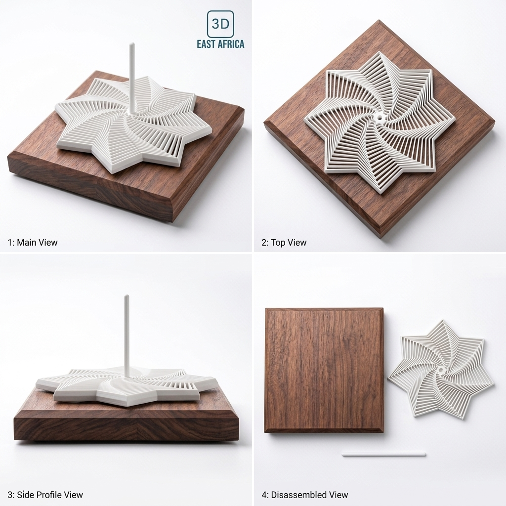 3D Printed Spiral Star