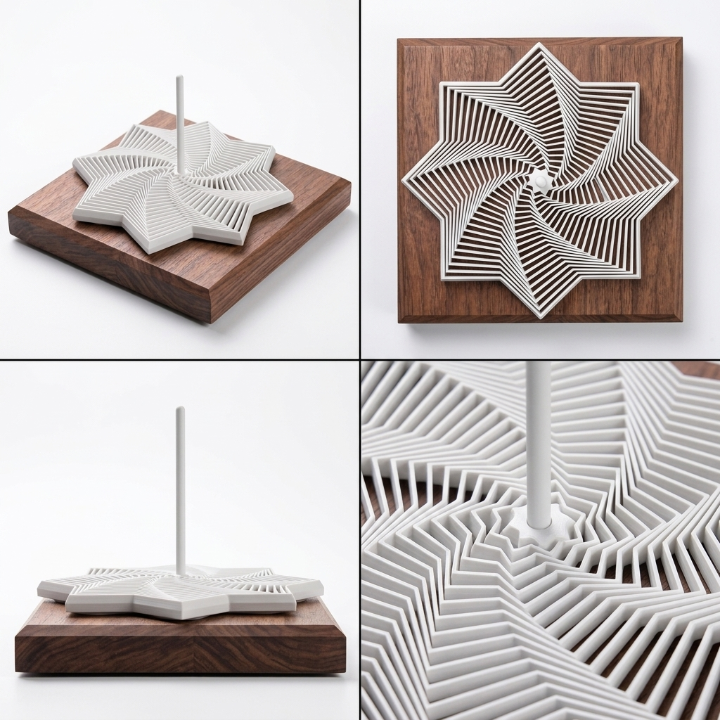 3D Printed Spiral Star