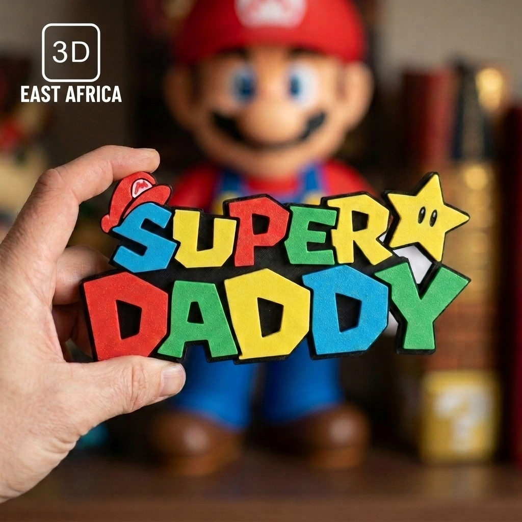 3D Printed Super Daddy Decorative Sign