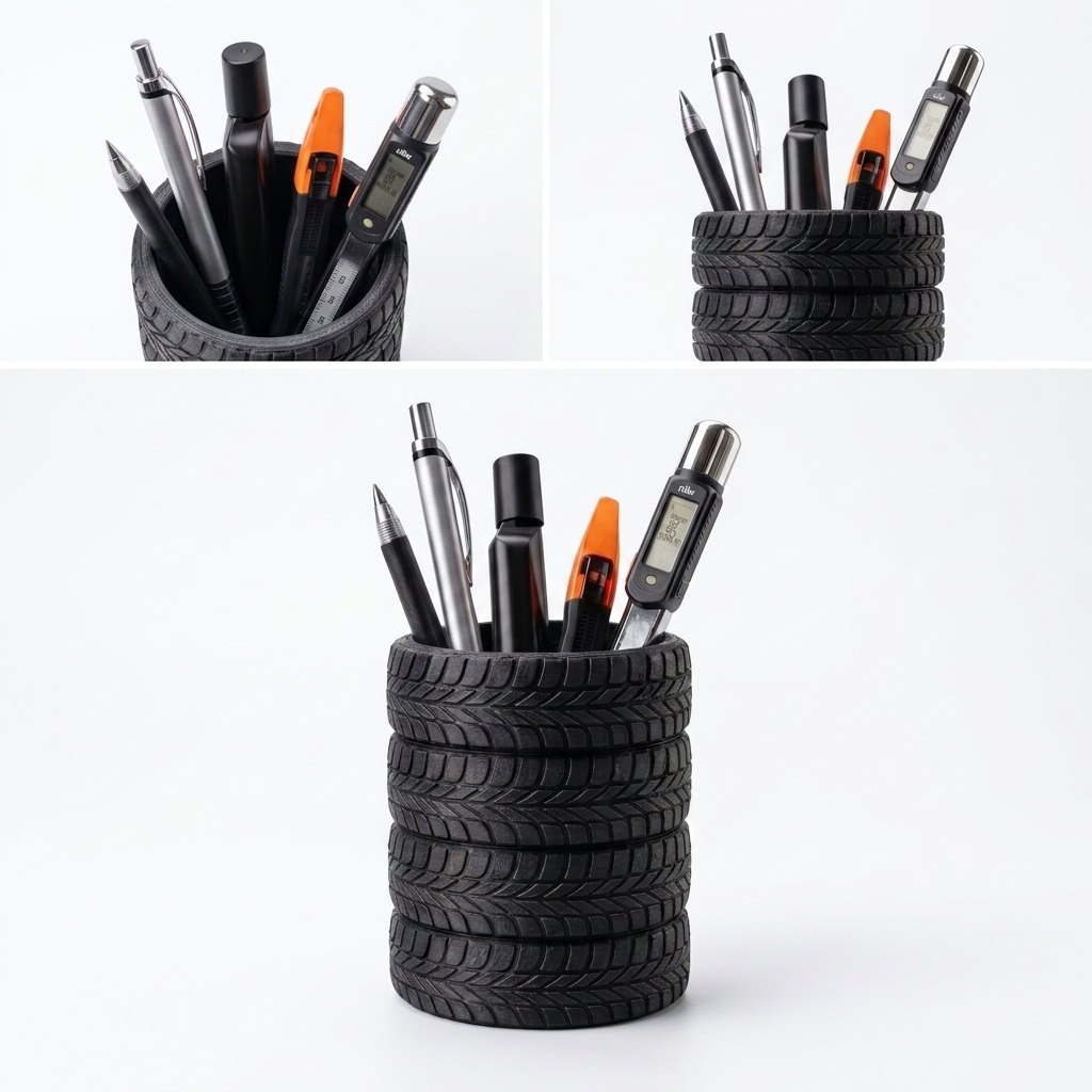 3D Printed Tire Style Pen Holder