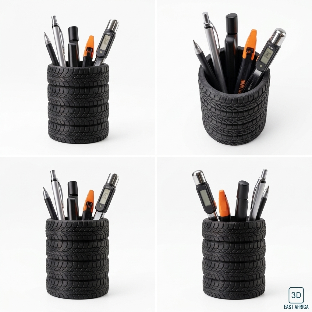 3D Printed Tire Style Pen Holder