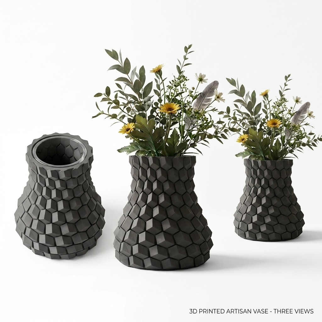 3D Printed Premium Honey Comb Vase