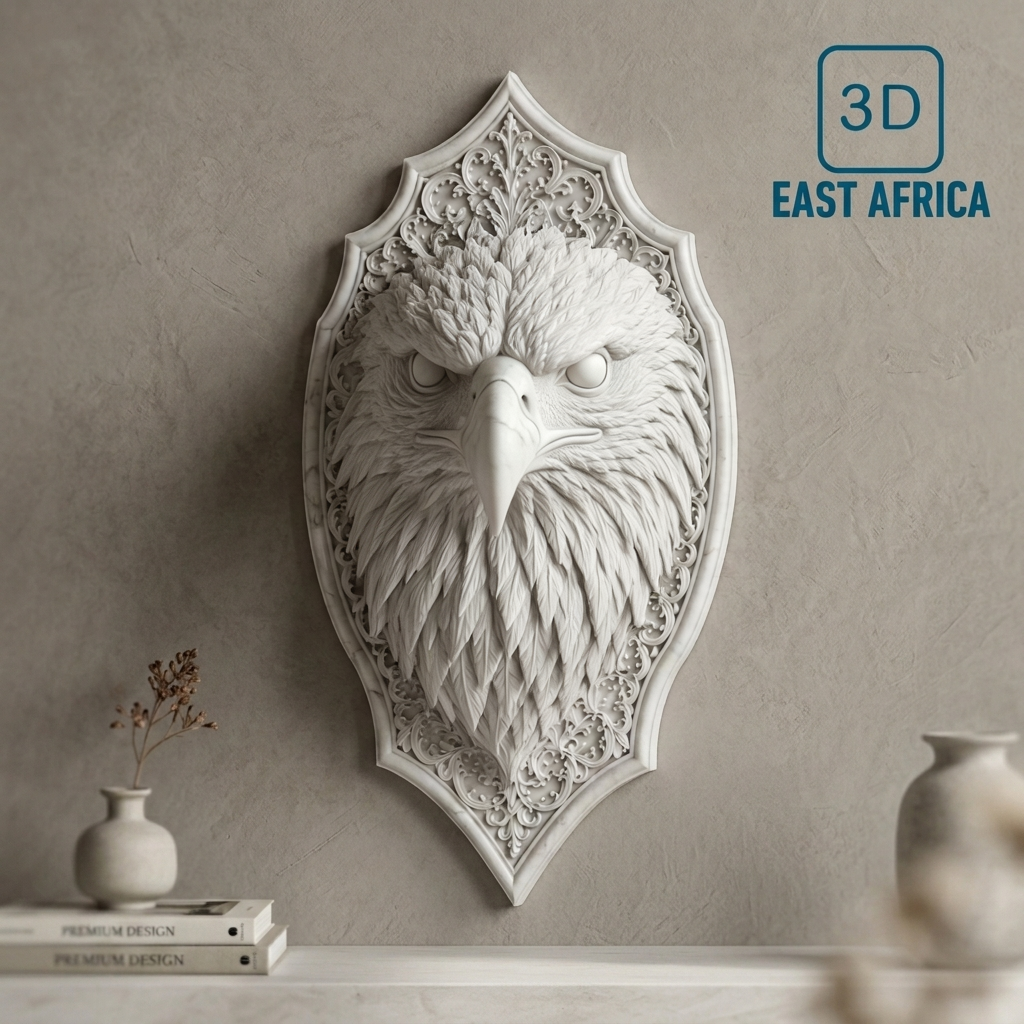 3D Printed Eagle Wall Head Mount