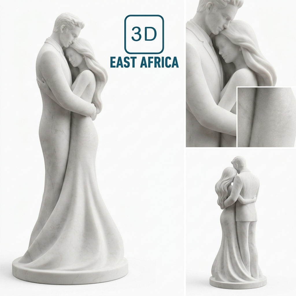 3D Printed Premium Sculpture of a Loving Couple